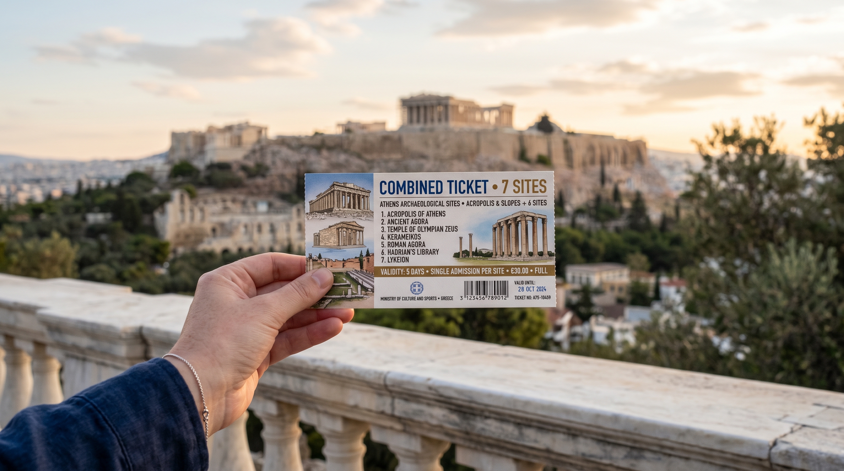 Acropolis combo ticket seven archaeological sites Athens Greece