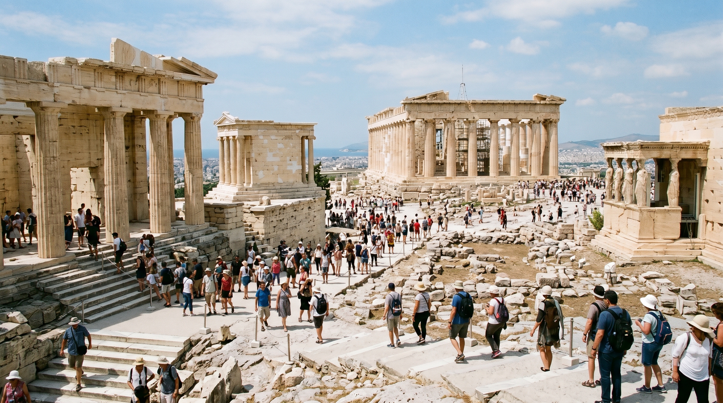 Acropolis of Athens visit guide - Parthenon Erechtheion Propylaea ancient site
