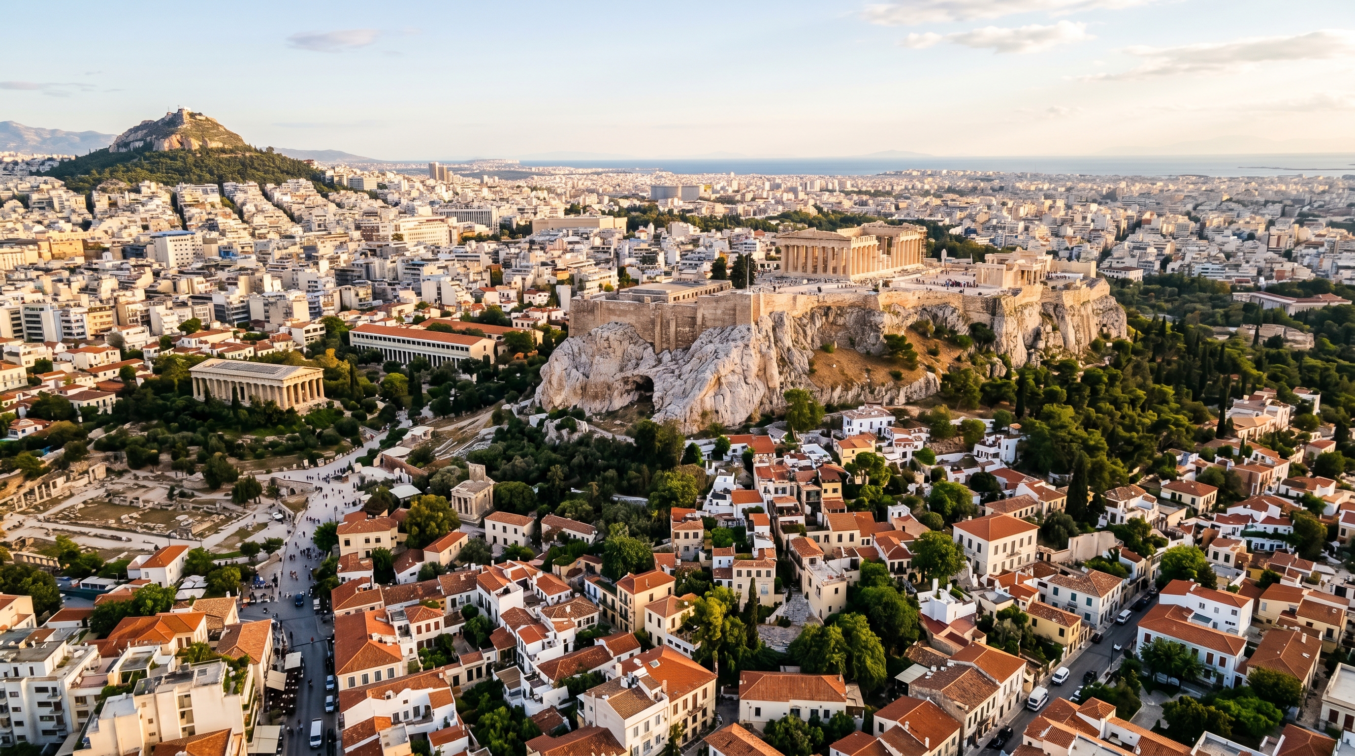 Athens 3 day itinerary Acropolis Plaka aerial view Greece