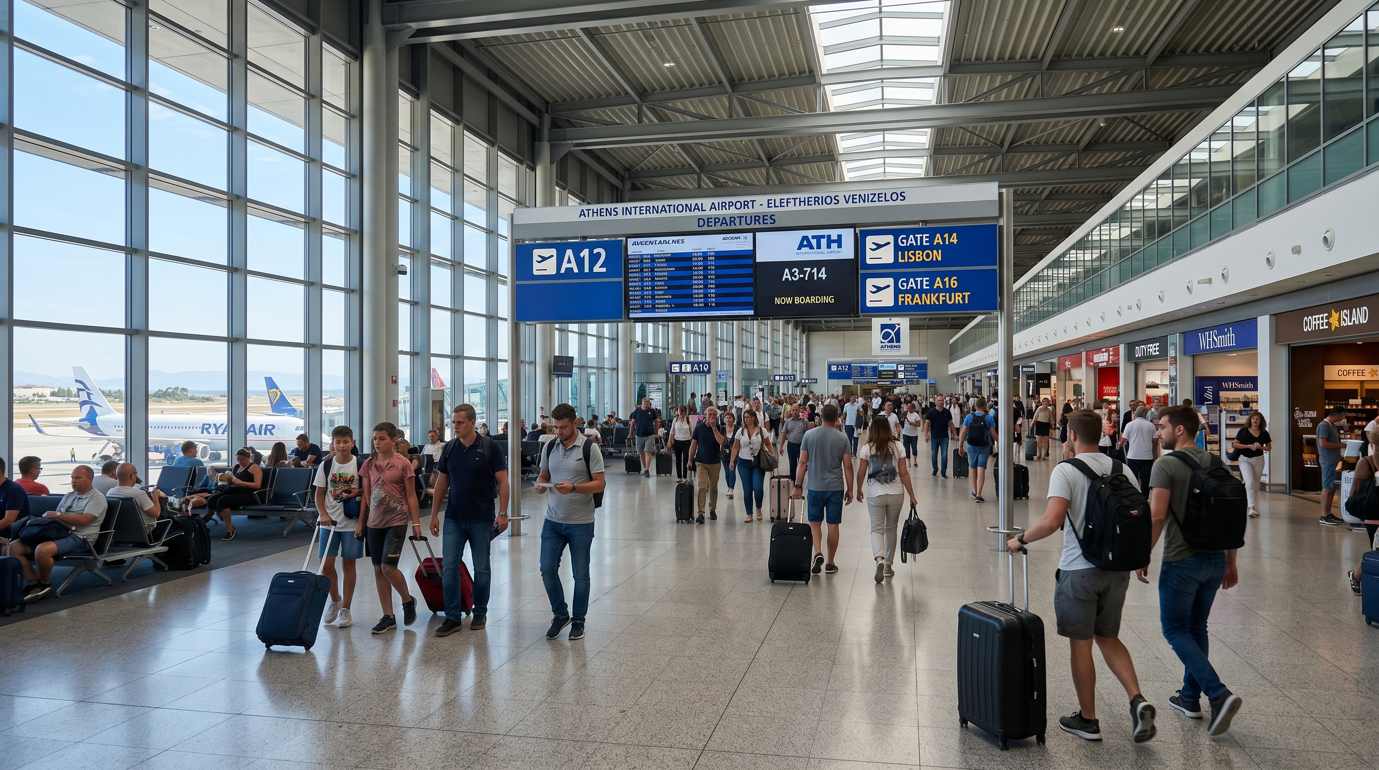 Athens International Airport Eleftherios Venizelos Metro to Acropolis route