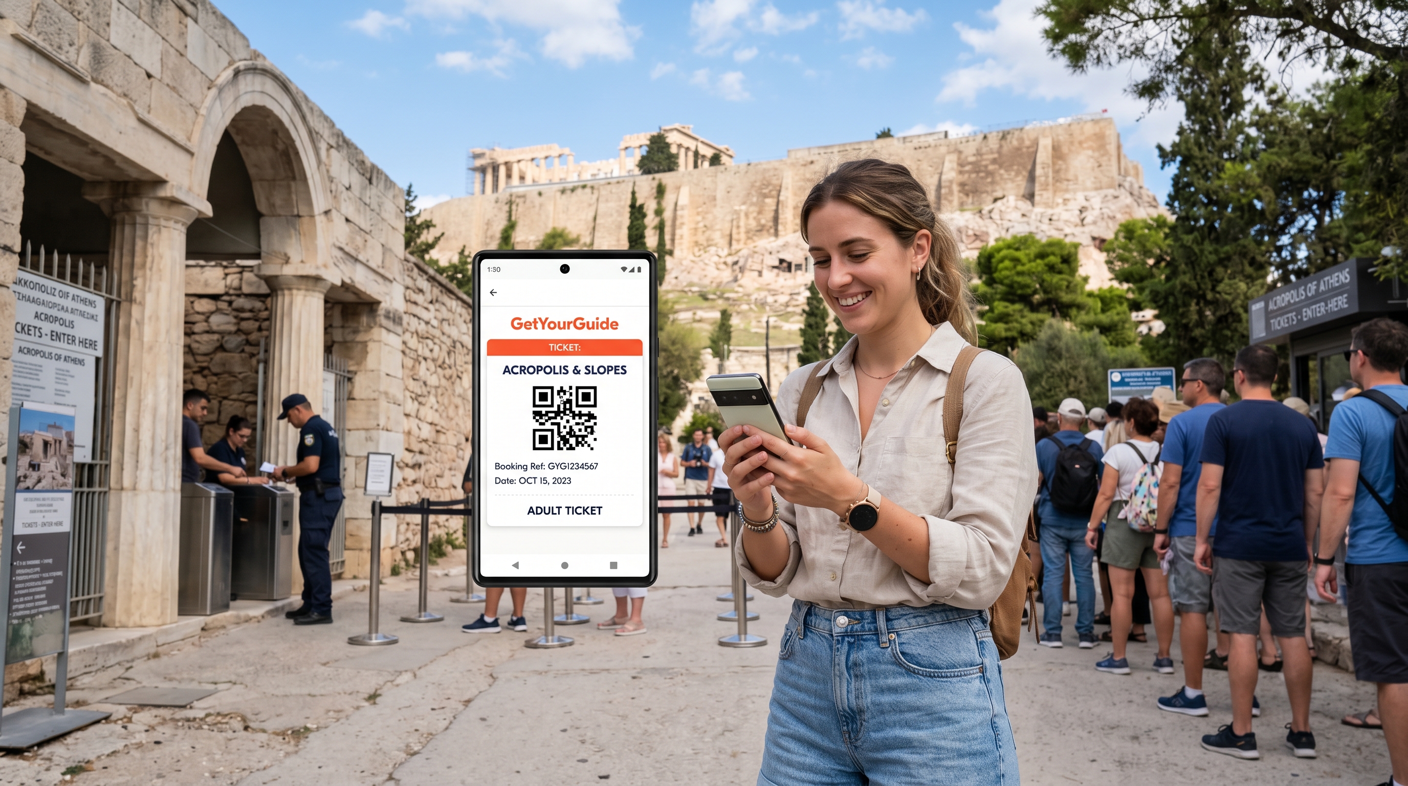 Buy Acropolis tickets online mobile booking GetYourGuide app
